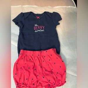 Carter's Navy and Red Berry Sweetest Matching Set